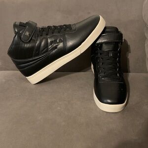 Fila Men's Black and White High-Top Sneakers